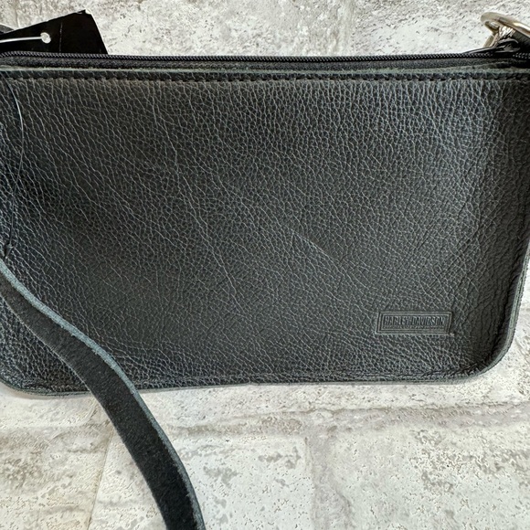 Harley Davidson black‎ leather handbag purse NWT embossed logo small - Picture 5 of 8